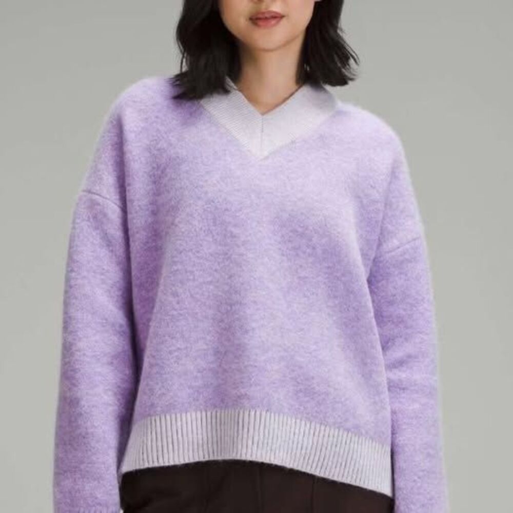 Lululemon Alpaca Wool-Blend V-Neck Sweater, size S